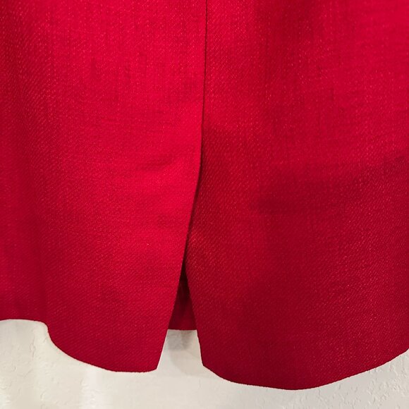 Amanda Smith Red Linen Blend Short Sleeve Blazer & Skirt Set - Picture 7 of 8